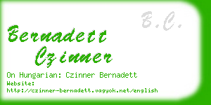 bernadett czinner business card